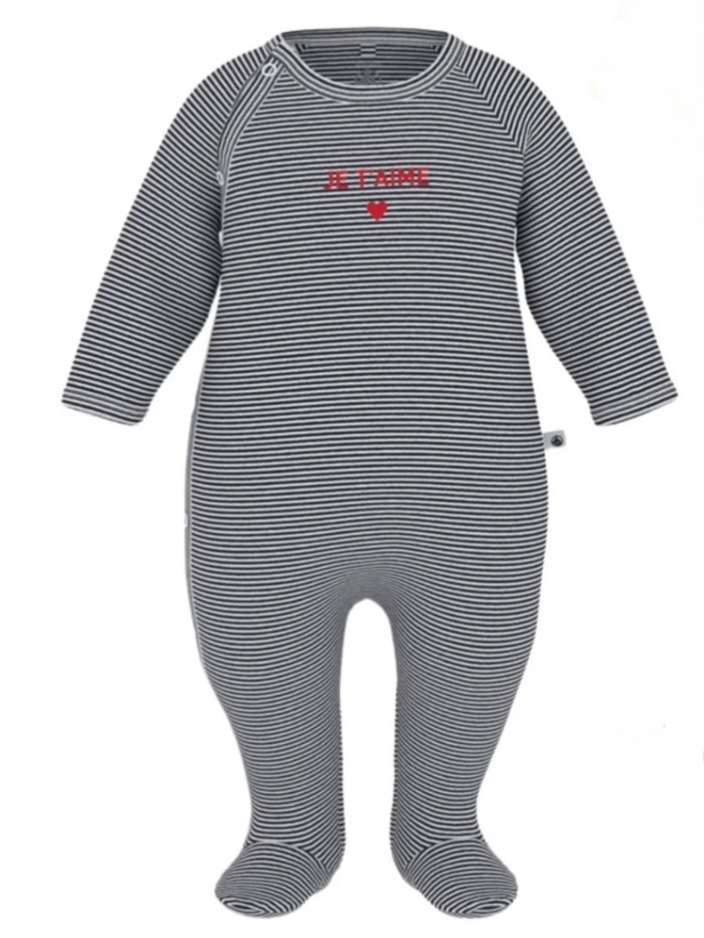 Petit Bateau Layette Set Stripe Footie and White Bodysuit Size 3M Baby Boy NWOT